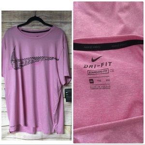 Nike Men’s Pink Standard Fit DriFit T-shirt